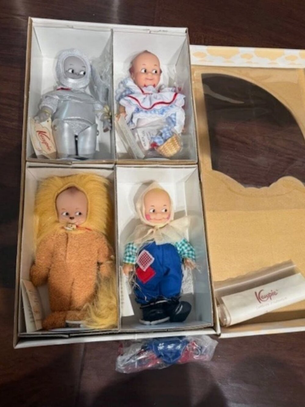 Vtg 8" Kewpie Doll "Wizard of Oz” - Dorothy, Tin Man, Scarecrow, Lion